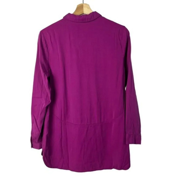J. Jill Berry Purple Popover Half Button Long Sleeve Tunic S - Picture 3 of 5